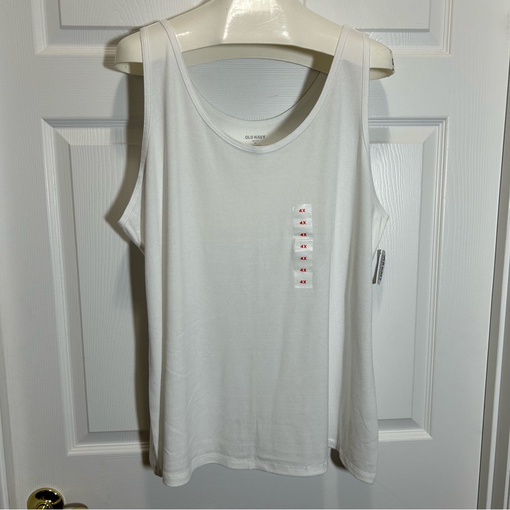 Old Navy Slim Fit White Tank Top